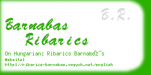 barnabas ribarics business card